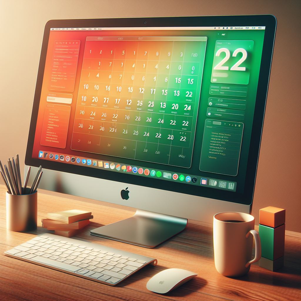 monitor con calendario
