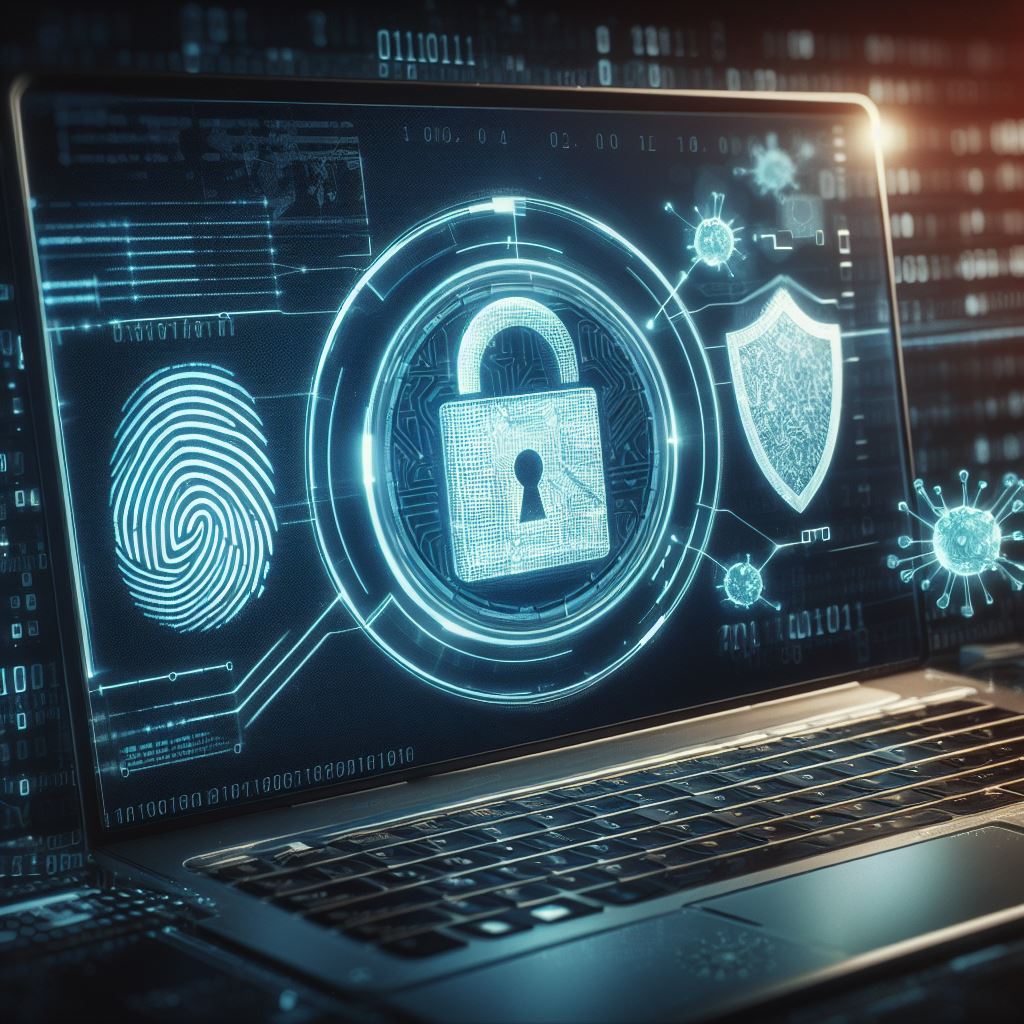 laptop con imagen de candado en su pantalla